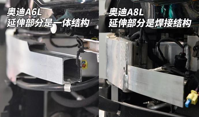 几乎拿到满分,奥迪新a6l防撞梁用料很厚道