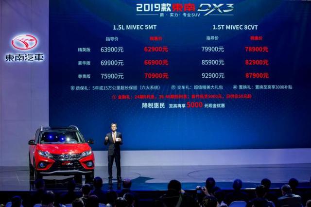 东南新款DX3亮相上海车展！税惠价6.29万起售，你心动了吗