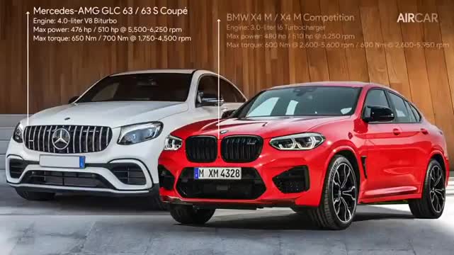 2020款全新寶馬X3M、X4M和奔馳AMG GLC對(duì)比