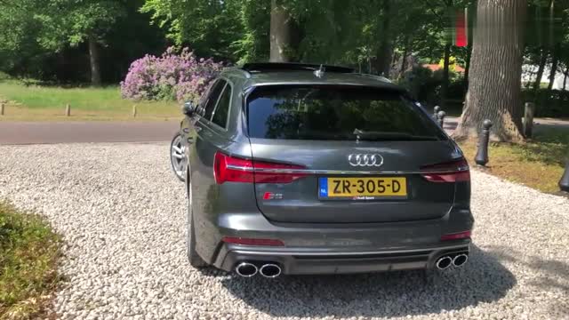 2020款奧迪S6按下鑰匙，打開車門看到內(nèi)飾，才是霸氣的開始！