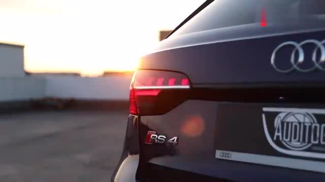 高清實拍奧迪RS4，坐進車內(nèi)才是科技的開始，太帥氣了！
