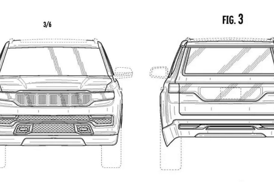 Jeep大瓦格尼专利图曝光 前脸贯穿式LED灯带取消