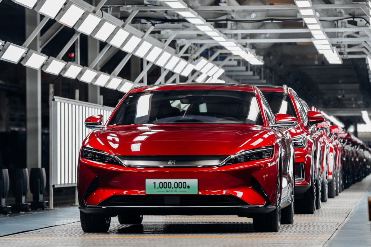 比亞迪第100萬輛新能源汽車下線，提速新能源產業向新共建