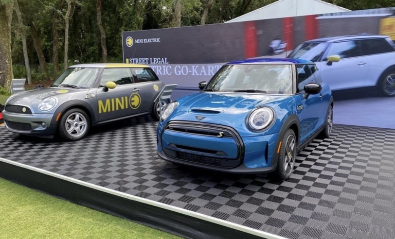 2022款mini cooper se实车海外亮相