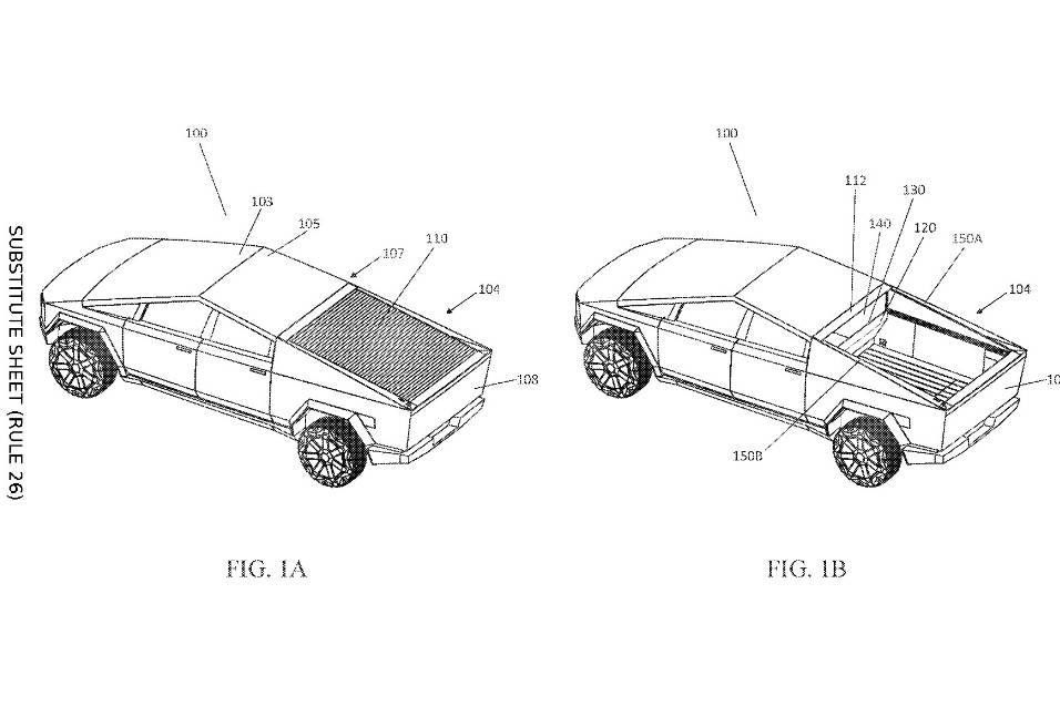 特斯拉Cybertruck太阳能货箱盖专利曝光