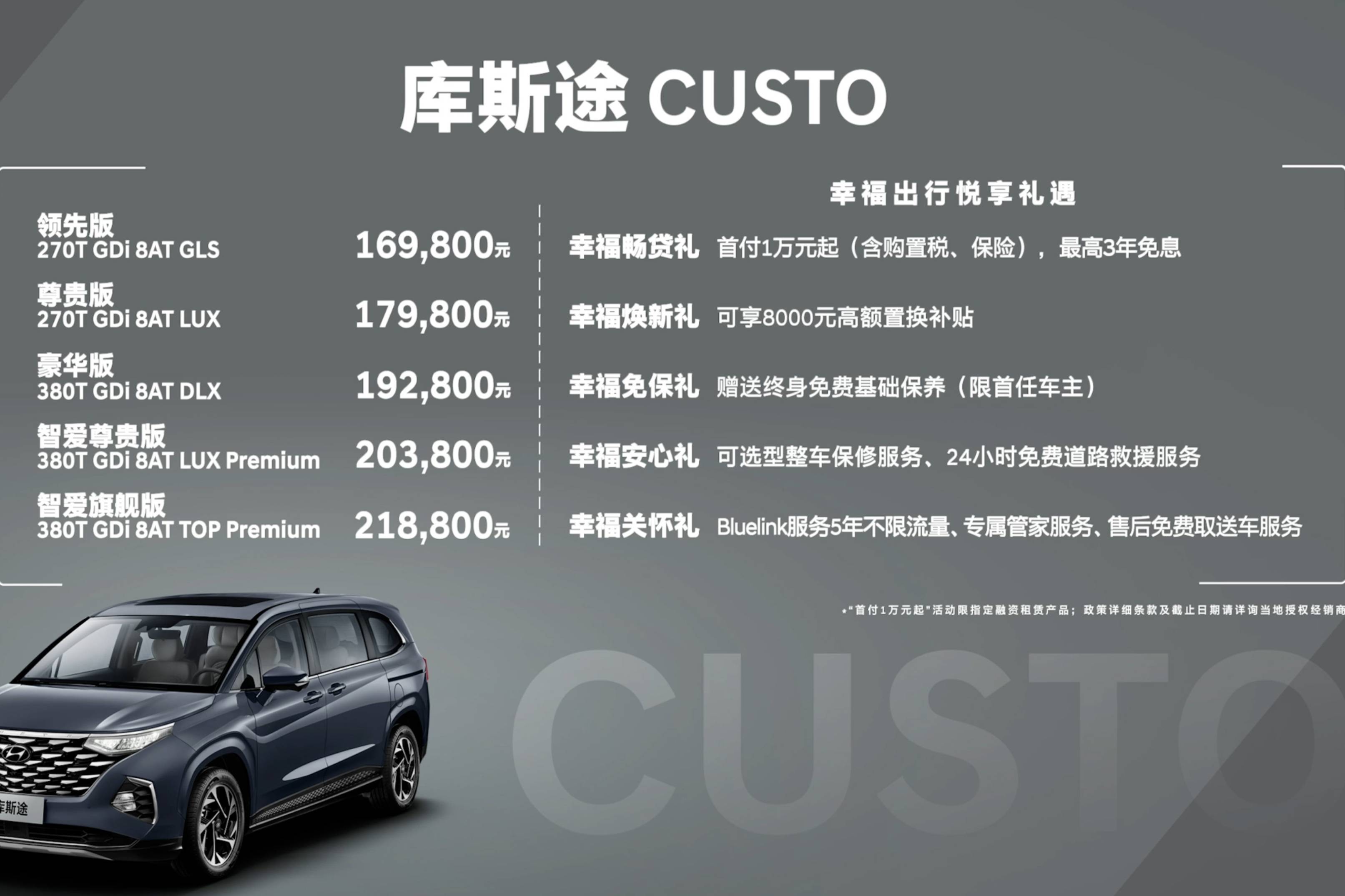 16.98萬元起 北京現代庫斯途上市
