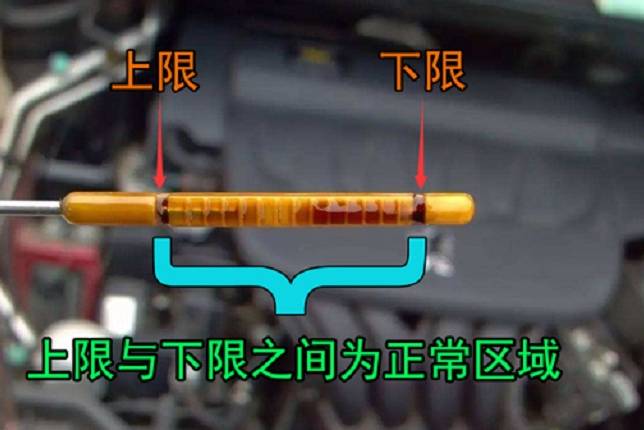 汽車(chē)機(jī)油尺標(biāo)準(zhǔn)位置圖，機(jī)油尺怎么看圖解