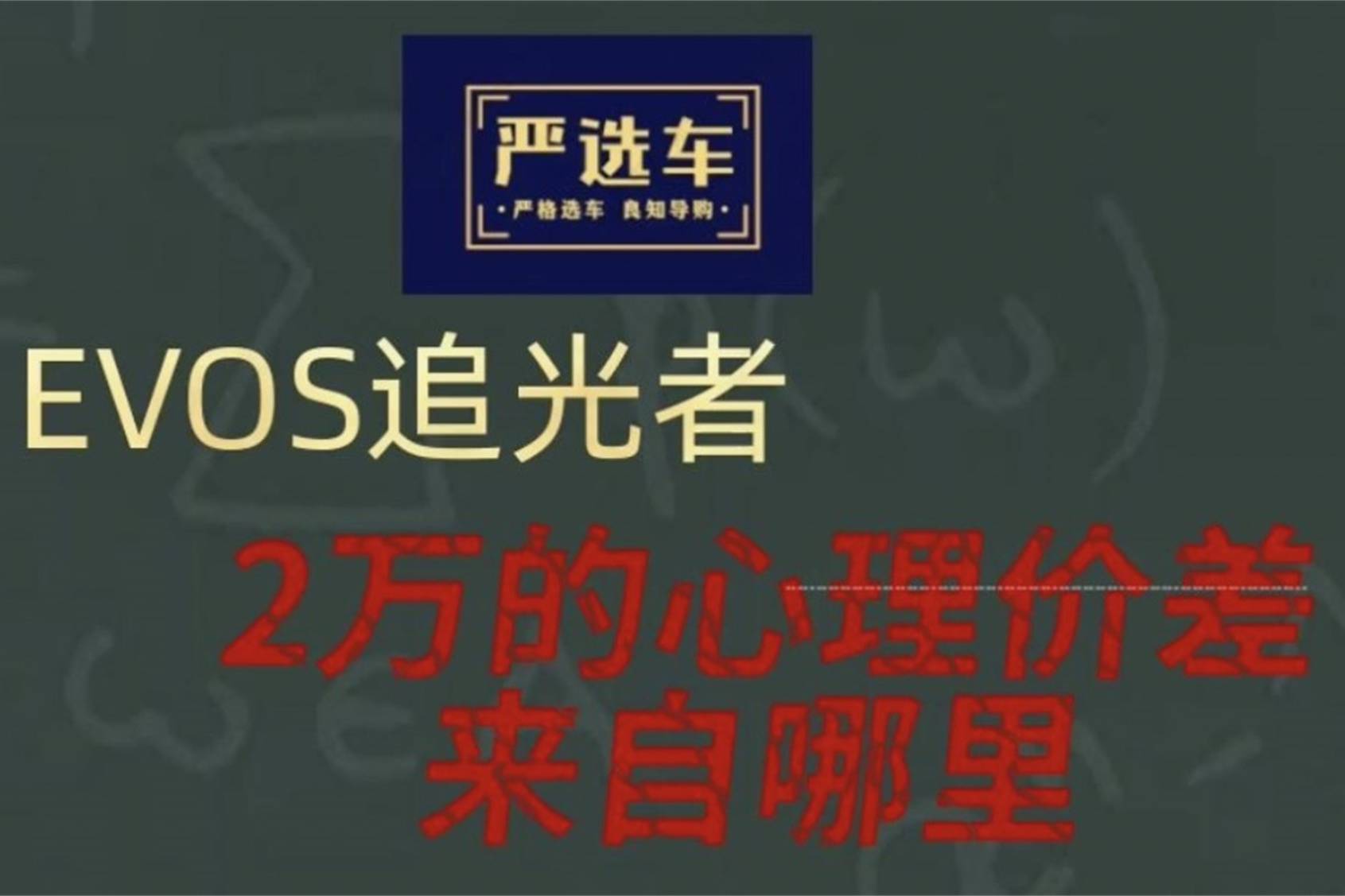 严选车｜探店EVOS追光者 2万的心理价差来自哪里