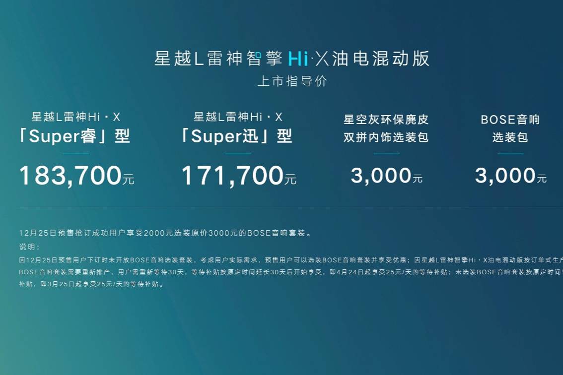 開啟雷神「全新視界」 星越L雷神Hi·X油電混動版正式上市