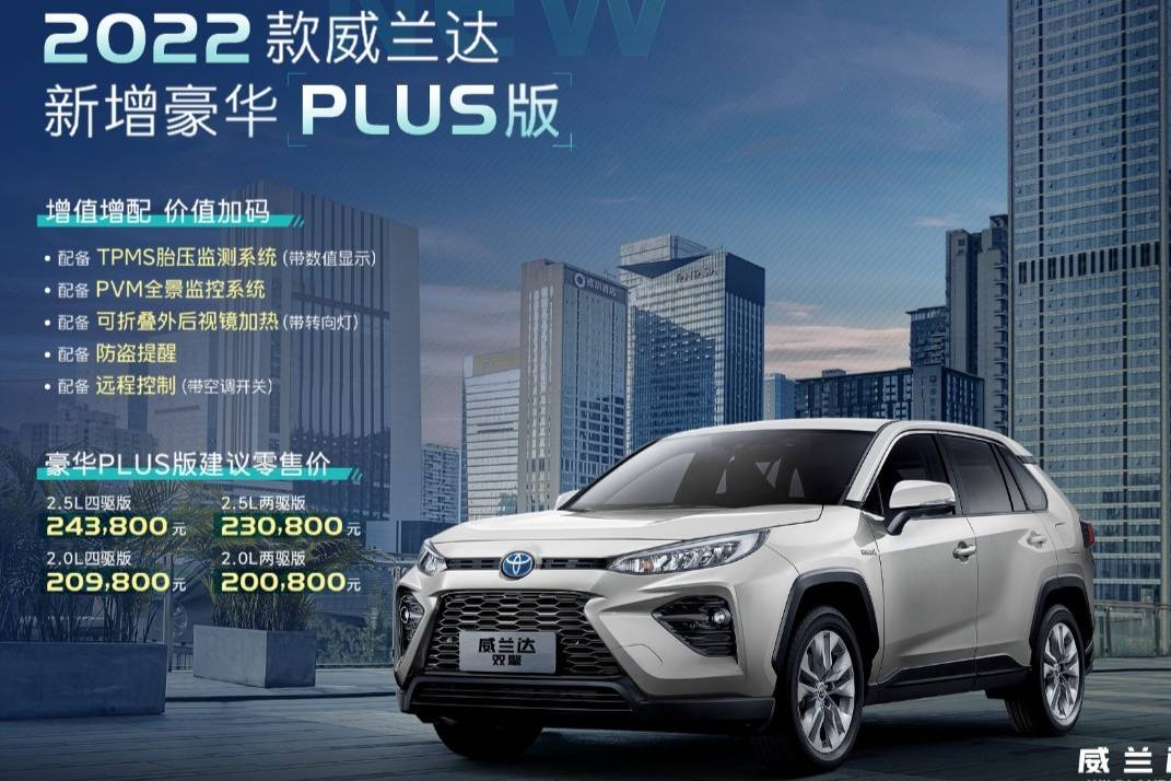 2022款威兰达新增豪华PLUS版 增配增值豪华再加码