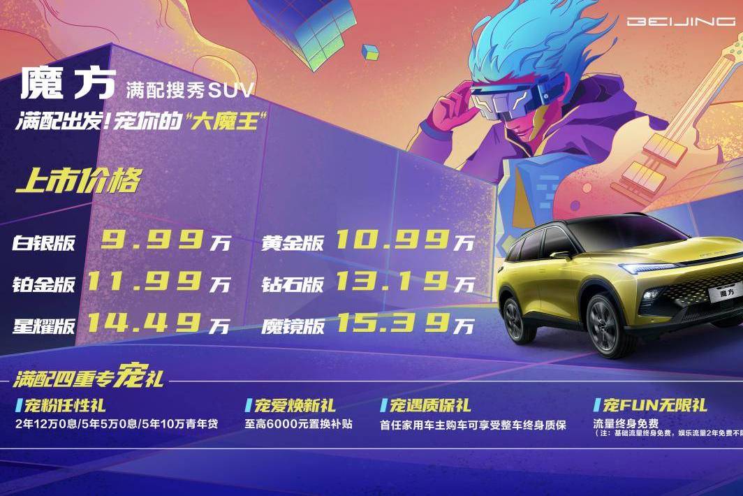 首款搭载鸿蒙OS技术的燃油SUV  北京汽车魔方正式上市