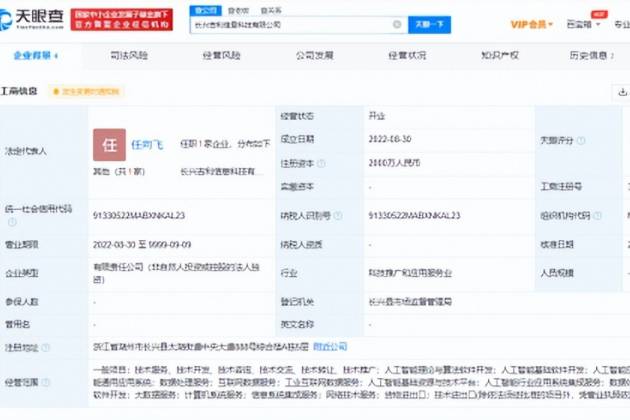 吉利在湖州成立信息科技公司 經營范圍含人工智能軟件開發
