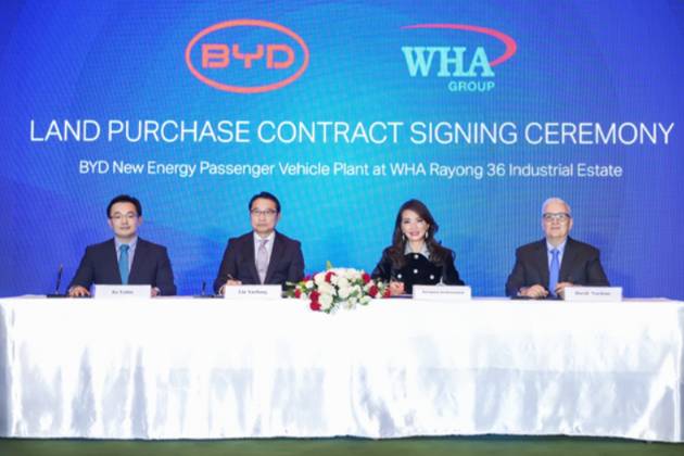比亚迪签约泰国WHA工业园，加速布局海外市场！！