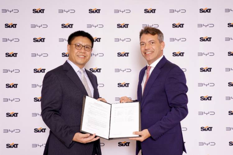 比亚迪宣布与全球汽车租赁公司SIXT合作