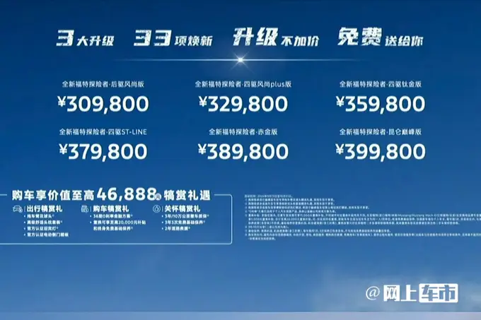 福特新探险者3大升级！还卖30.98万起，全系换大油箱