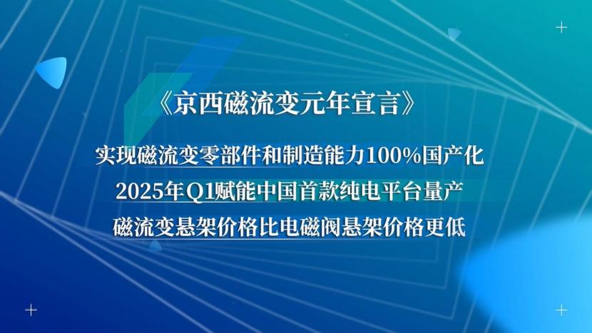 京西集团第四代磁流变悬架国产，首次赋能中国纯电平台