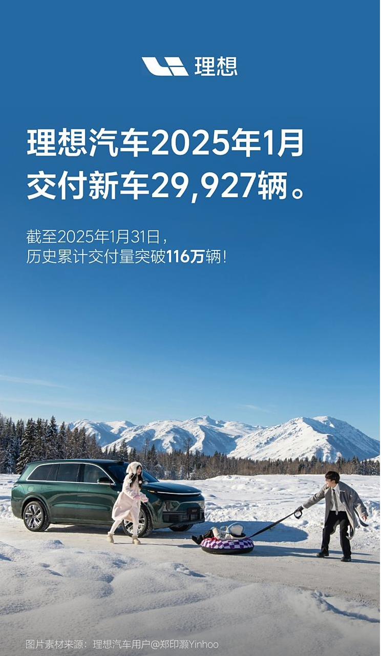 新势力们的速度与激情，2025年1月造车新势力销量大比拼