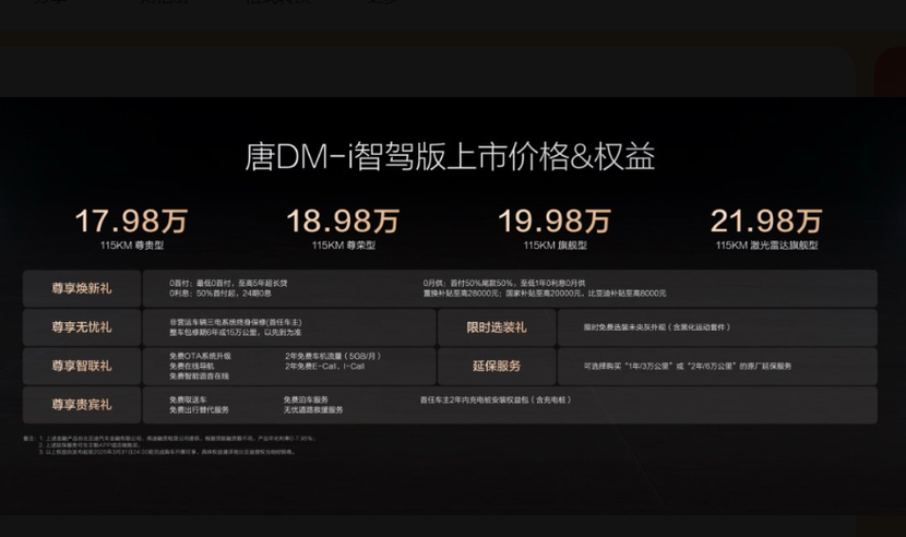 唐DM-i智驾版：17.98万起，买高阶智驾中大型SUV