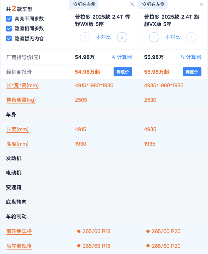 起售价降1万 高配带空悬 2025款丰田普拉多性价比分析