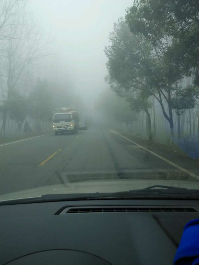 大雾堵车