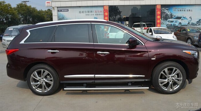 英菲尼迪qx60电动踏板安装效果高清图片