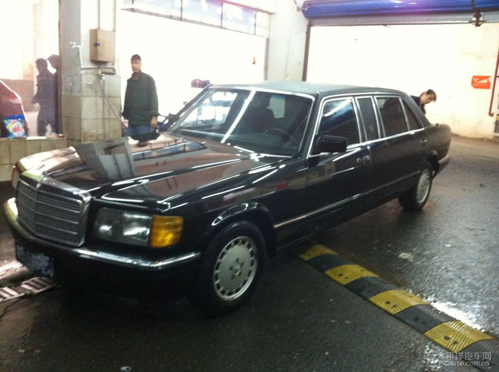 w126底盘r 奔驰1000sel,皮顶哦,特斯科改装厂出品!