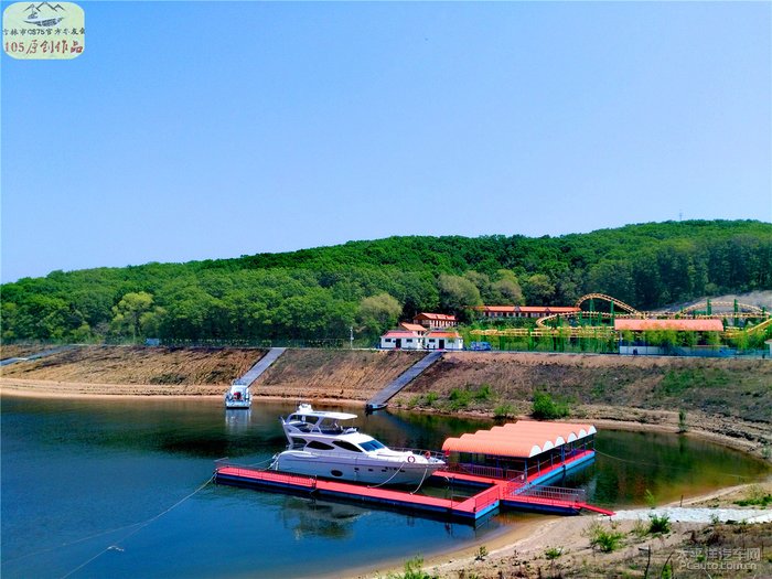 登上五虎岛.
