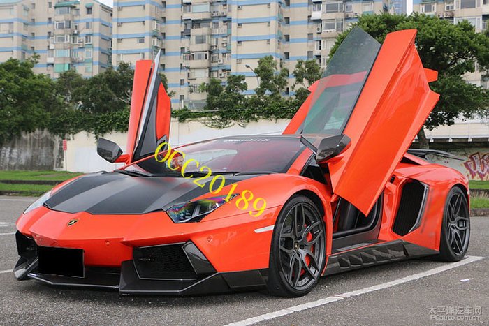 兰博基尼aventador lp700改装novitec碳纤维包围 前唇侧裙尾翼