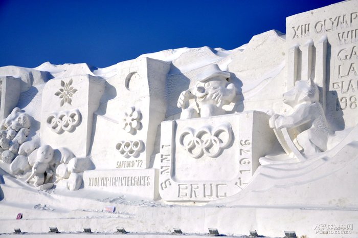 中国最长的冬奥会主题大型雪雕