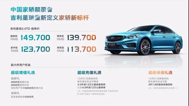 2.0T的吉利星瑞起售11.37萬(wàn)元，思域速騰遭遇家轎顛覆者