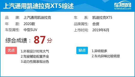 2020款凯迪拉克XT5完全评价报告