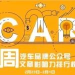 汽車圈 | AutoKol聯(lián)合BlueMC發(fā)布汽車品牌微信公眾號文章影響力排行榜（2月23日-3月1日）