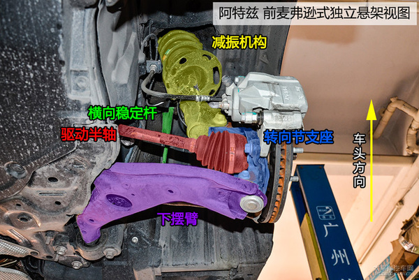 做工用料厚实 马自达阿特兹底盘实拍解析