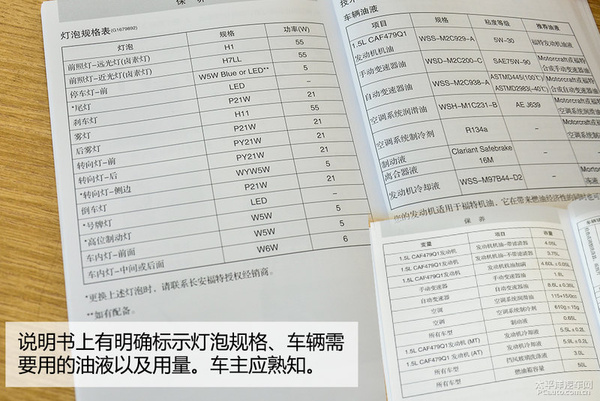 福特保养手册福睿斯图片