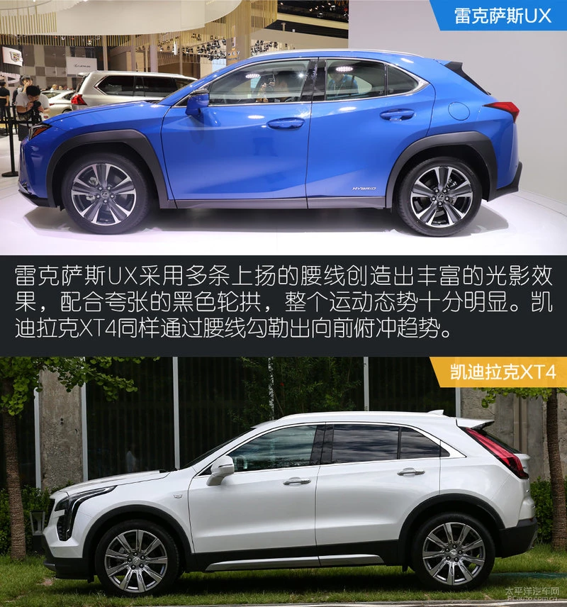 雷克萨斯UX对比凯迪拉克XT4