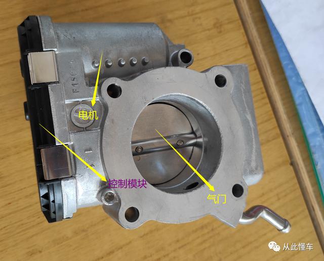 電子節氣門它旁邊有個旁通閥門,也就是旁通門,這是車輛在怠速的時候