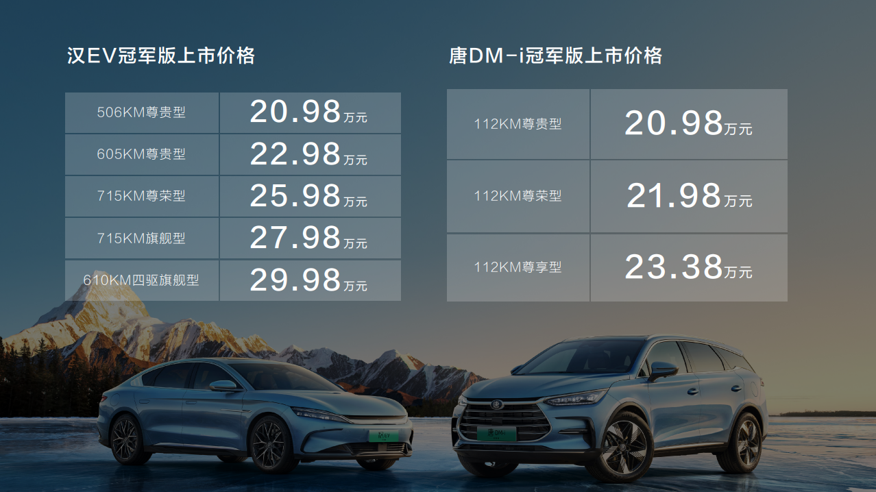 98万—2338万元,比亚迪唐dm