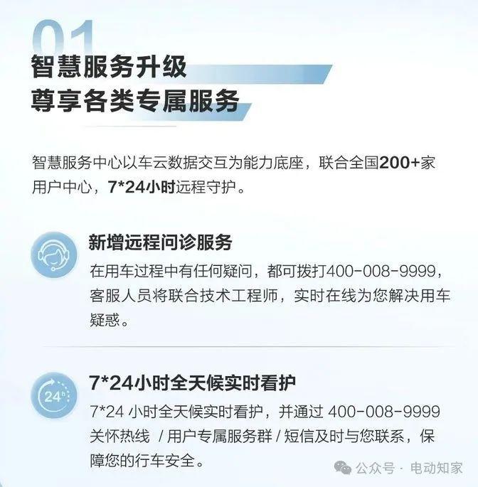 新增遠程問診服務,如有用車疑問可播打電話,客服聯合工程師在線解決