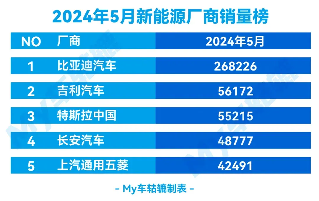 5月新能源汽车销量图片