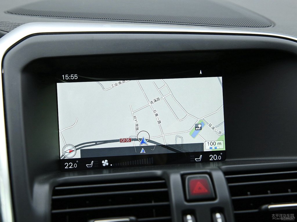 醇咖色沃爾沃XC60中控內(nèi)飾圖片