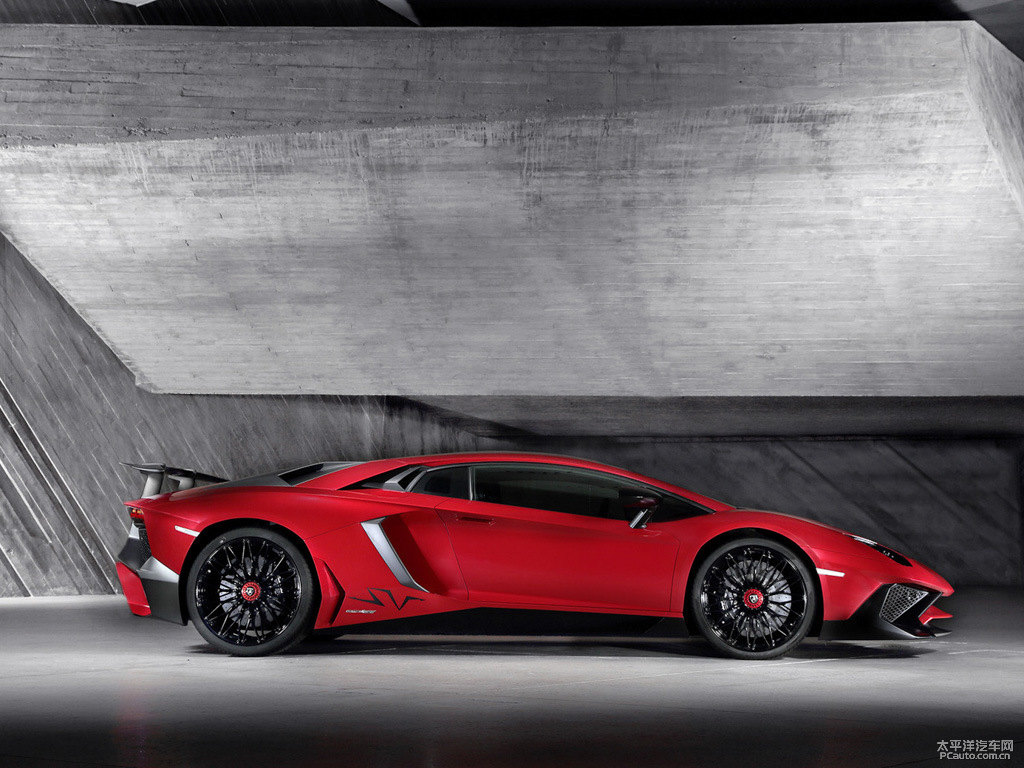 紅色Aventador整車外觀外觀圖片