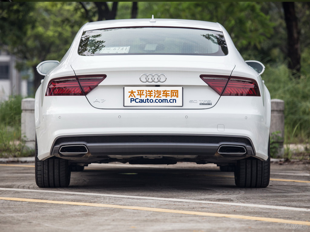 朱鷺白奧迪A7車尾外觀圖片