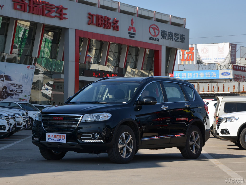 經(jīng)典黑哈弗H6車頭外觀圖片
