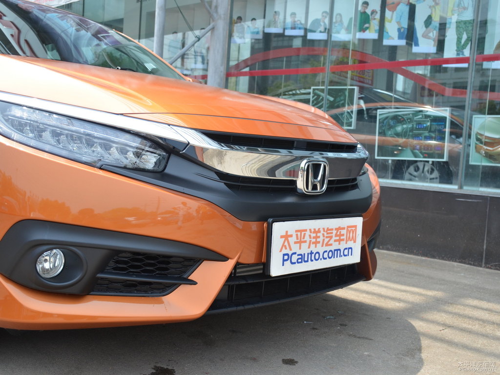 琥珀橙思域車(chē)頭外觀圖片