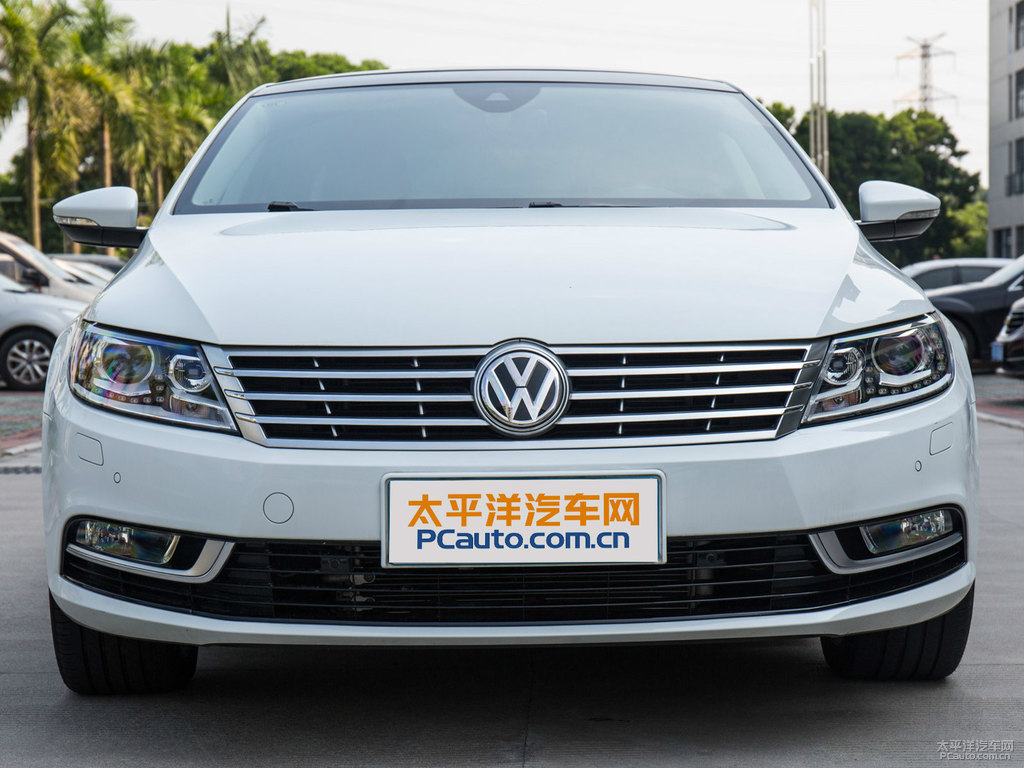 極地白大眾CC車頭外觀圖片