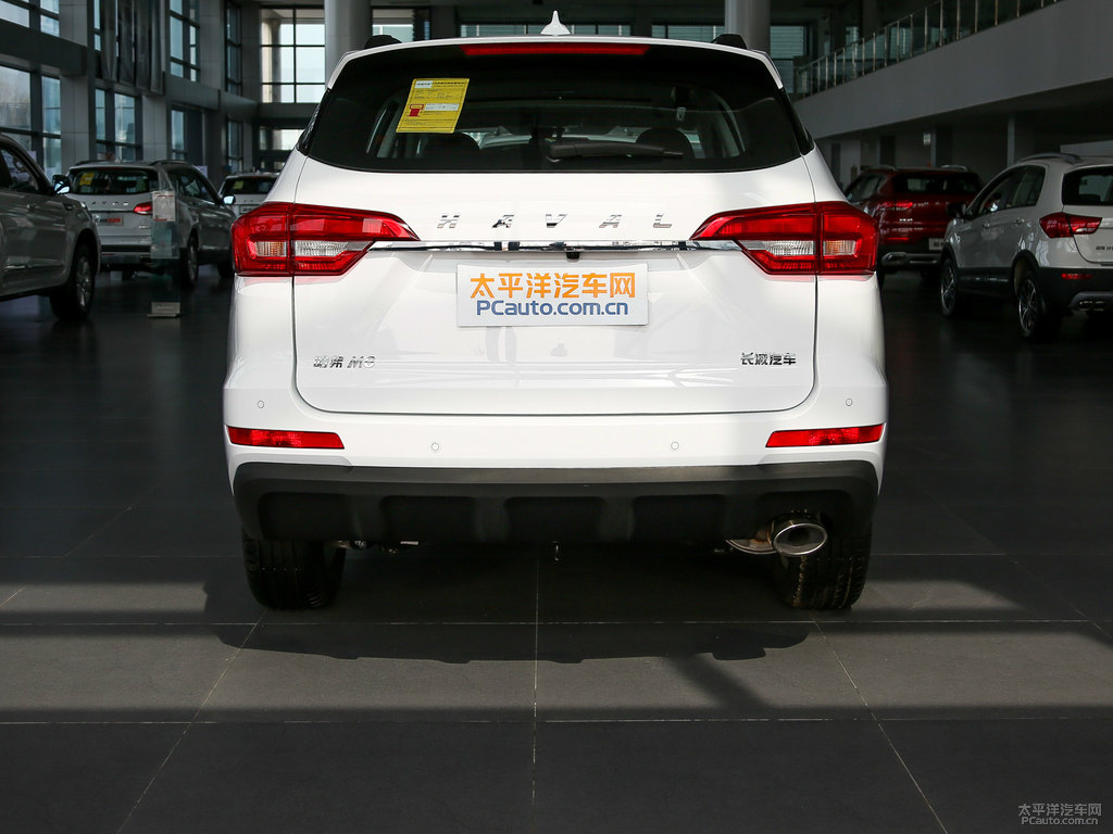 簡(jiǎn)約白哈弗M6車尾外觀圖片