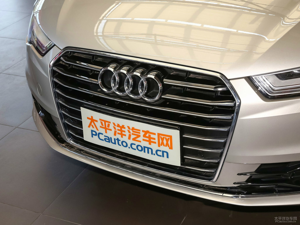 白金色奧迪A6L車頭外觀圖片
