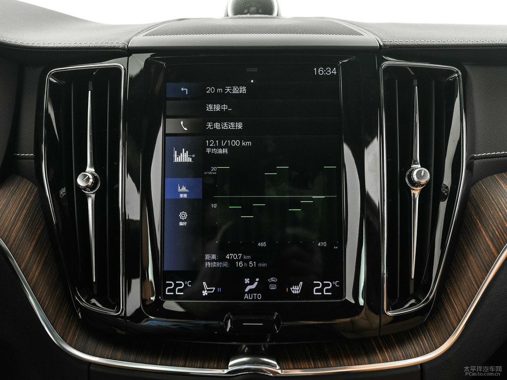 水晶白沃爾沃XC60中控內(nèi)飾圖片