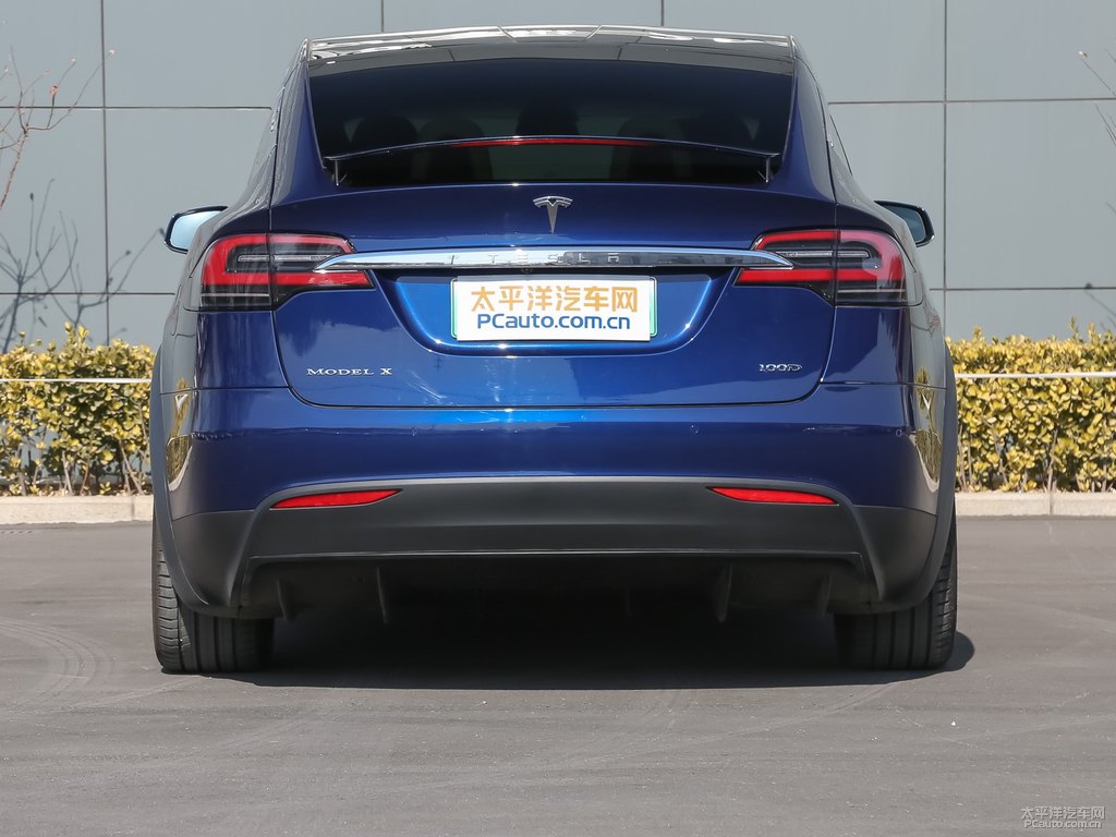 深海藍(lán)Model X車(chē)尾外觀圖片