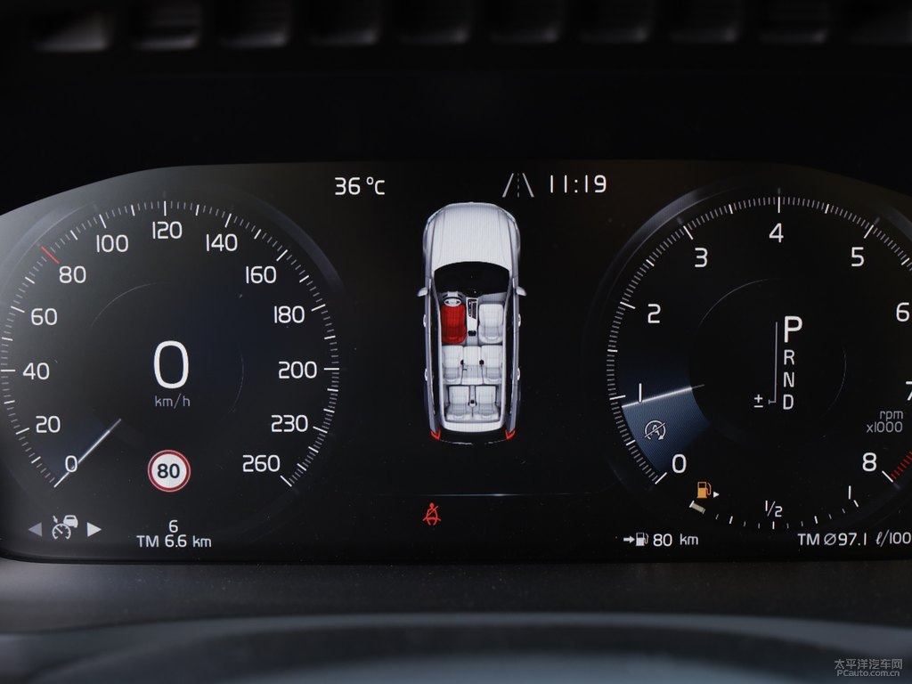 水晶白沃爾沃XC90中控內(nèi)飾圖片